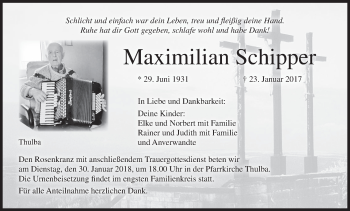 Anzeige von Maximilian Schipper von MGO