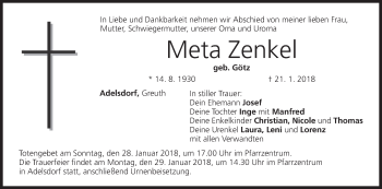 Anzeige von Meta Zenkel von MGO