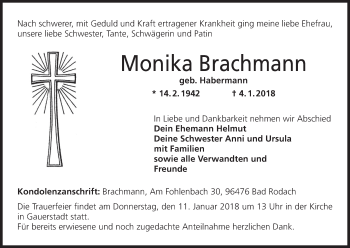 Anzeige von Monika Brachmann von MGO