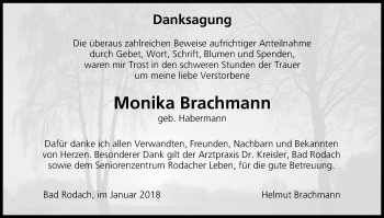 Anzeige von Monika Brachmann von MGO