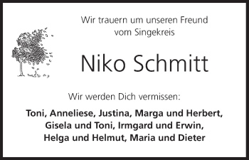 Anzeige von Niko Schmitt von MGO