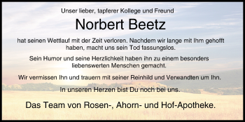 Anzeige von Norbert Beetz von MGO