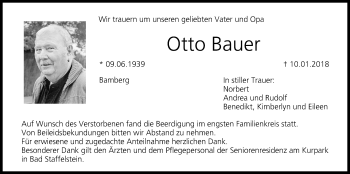 Anzeige von Otto Bauer von MGO