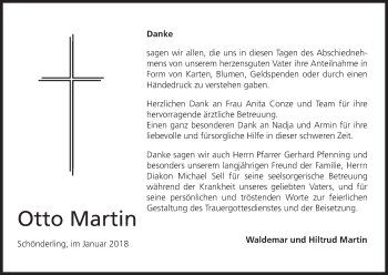 Anzeige von Otto Martin von MGO