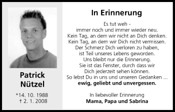 Anzeige von Patrick Nützel von MGO