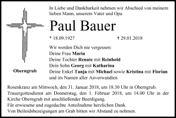 Anzeige von Paul Bauer von MGO