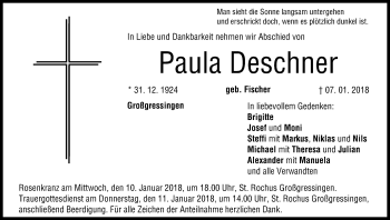 Anzeige von Paula Deschner von MGO