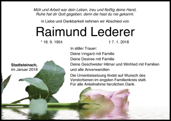 Anzeige von Raimund Lederer von MGO