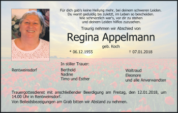Anzeige von Regina Appelmann von MGO