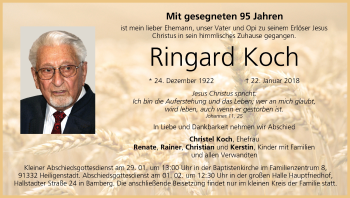 Anzeige von Ringard Koch von MGO