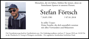 Anzeige von Stefan Förtsch von MGO