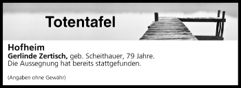 Anzeige von Totentafel vom 20.01.2018 von MGO