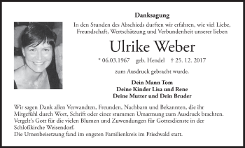 Anzeige von Ulrike Weber von MGO