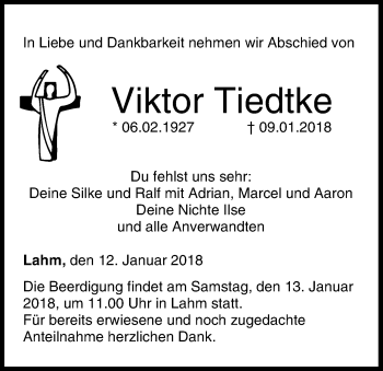 Anzeige von Viktor Tiedtke von MGO