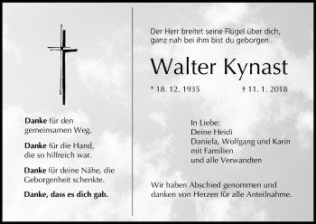 Anzeige von Walter Kynast von MGO