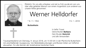 Anzeige von Werner Helldorfer von MGO