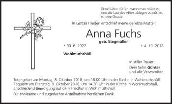 Anzeige von Anna Fuchs von MGO