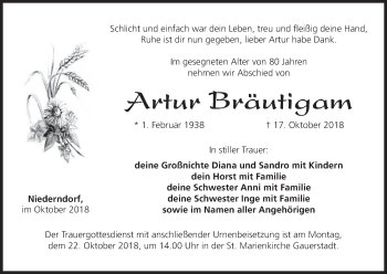 Anzeige von Artur Bräutigam von MGO