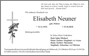 Anzeige von Elisabeth Neuner von MGO