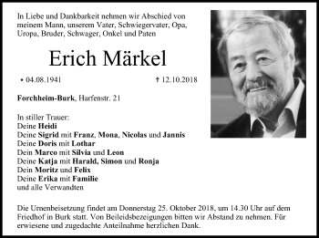 Anzeige von Erich Märkel von MGO