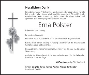 Anzeige von Erna Polster von MGO