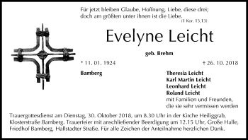 Anzeige von Evelyne Leicht von MGO