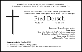 Anzeige von Fred Dorsch von MGO