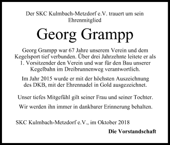 Anzeige von Georg Grampp von MGO