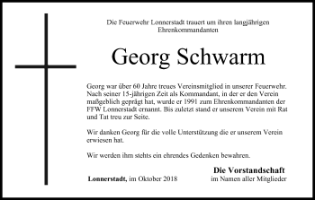 Anzeige von Georg Schwarm von MGO