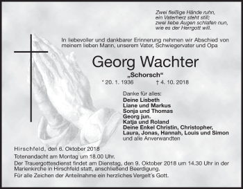 Anzeige von Georg Wachter von MGO
