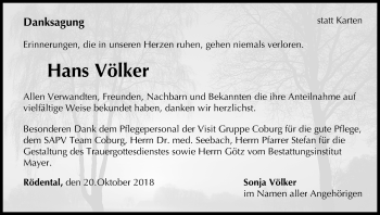 Anzeige von Hans Völker von MGO