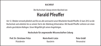 Anzeige von Harald Pfeuffer von MGO