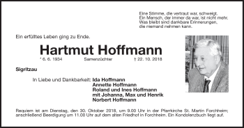 Anzeige von Hartmut Hoffmann von MGO