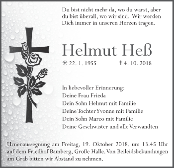 Anzeige von Helmut Heß von MGO