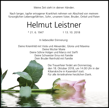 Anzeige von Helmut Leistner von MGO