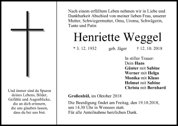 Anzeige von Henriette Weggel von MGO