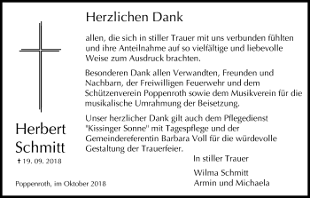 Anzeige von Herbert Schmitt von MGO