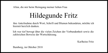 Anzeige von Hildegunde Fritz von MGO