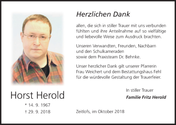 Anzeige von Horst Herold von MGO