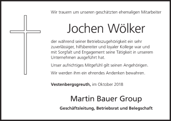 Anzeige von Jochen Wölker von MGO