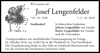 Anzeige von Josef Lengenfelder von MGO