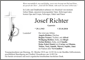 Anzeige von Josef Richter von MGO