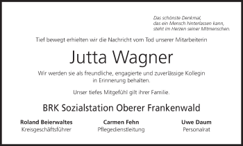 Anzeige von Jutta Wagner von MGO