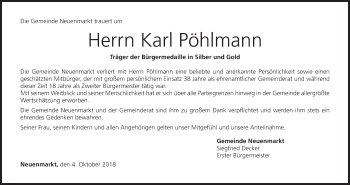 Anzeige von Karl Pöhlmann von MGO
