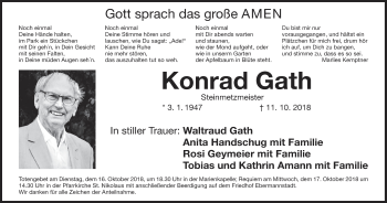 Anzeige von Konrad Gath von MGO