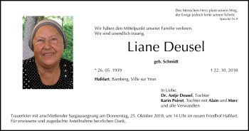 Anzeige von Liane Deusel von MGO