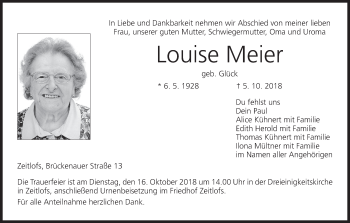 Anzeige von Louise Meier von MGO