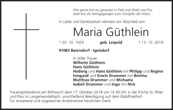 Anzeige von Maria Güthlein von MGO