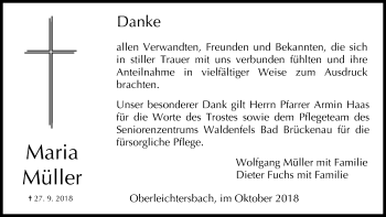 Anzeige von Maria Müller von MGO