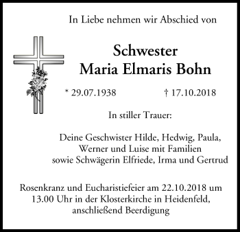 Anzeige von Maria Elmaris Bohn von MGO